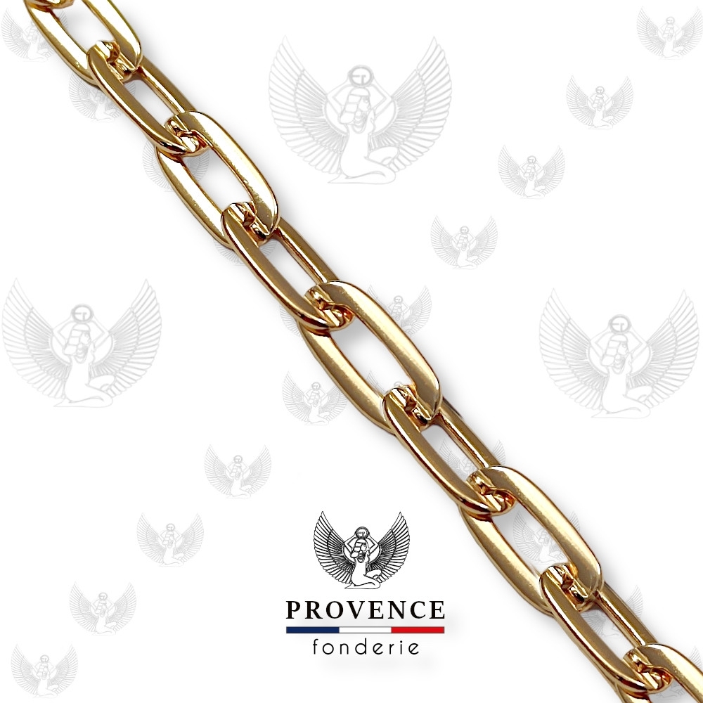 Chaîne forçat ovale plate 16.5x7.3mm au mètre