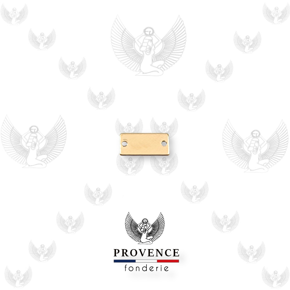Médaille  rectangle 5x10mm, 2 trous