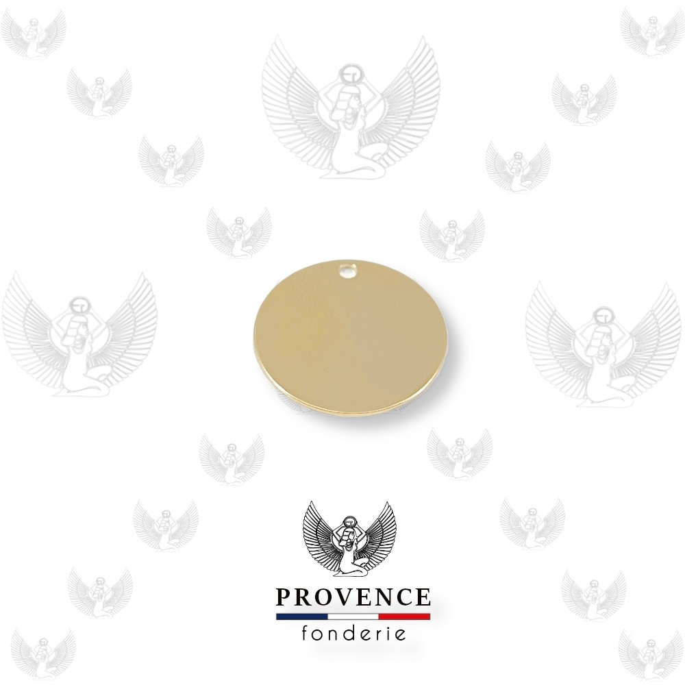 Médaille ronde Ø12mm, 1 trou