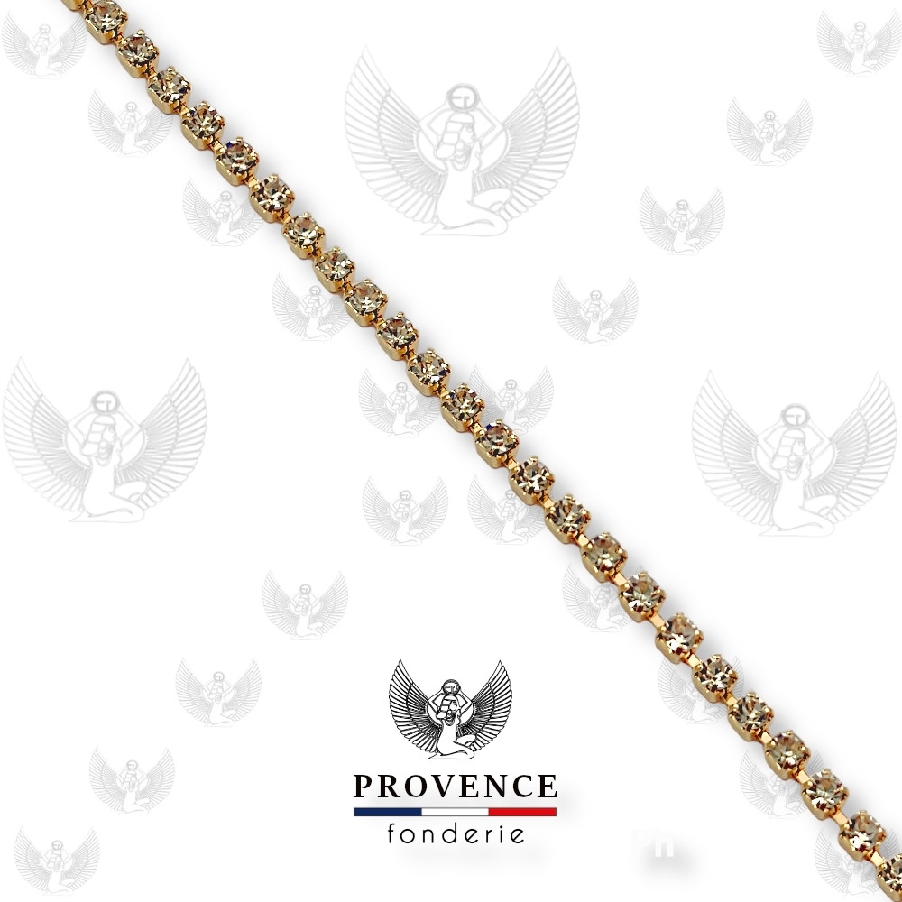 Chaîne strass Ø2mm blanc au mètre
