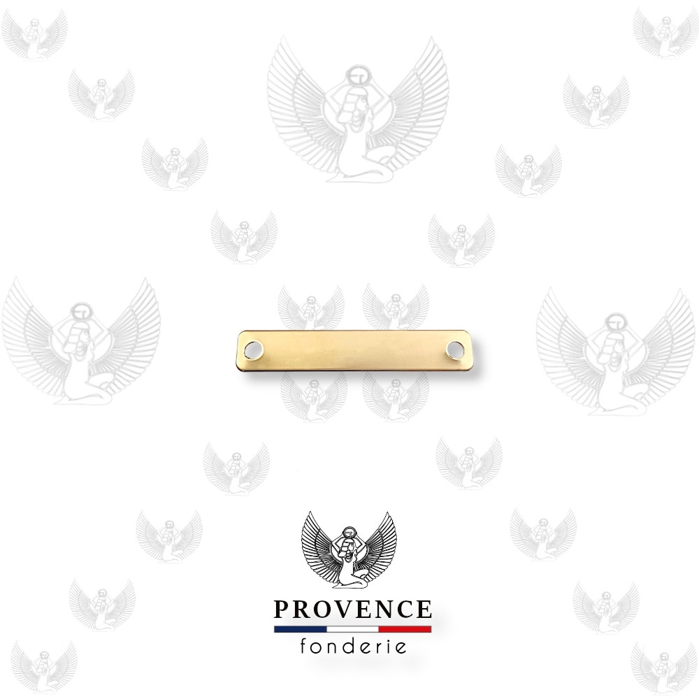 Médaille rectangle 22x5mm, 2 trous