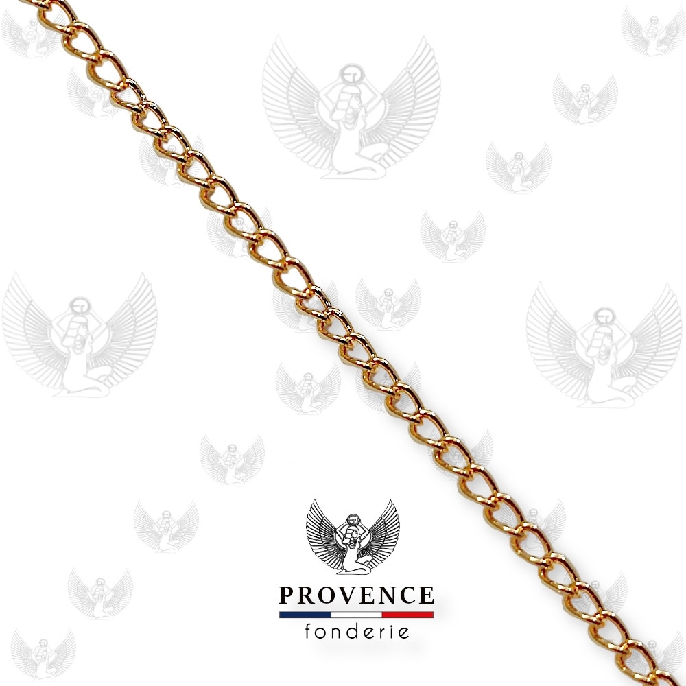 Chaîne de réglage 3.6x2.3mm, maillons ondulés, au mètre