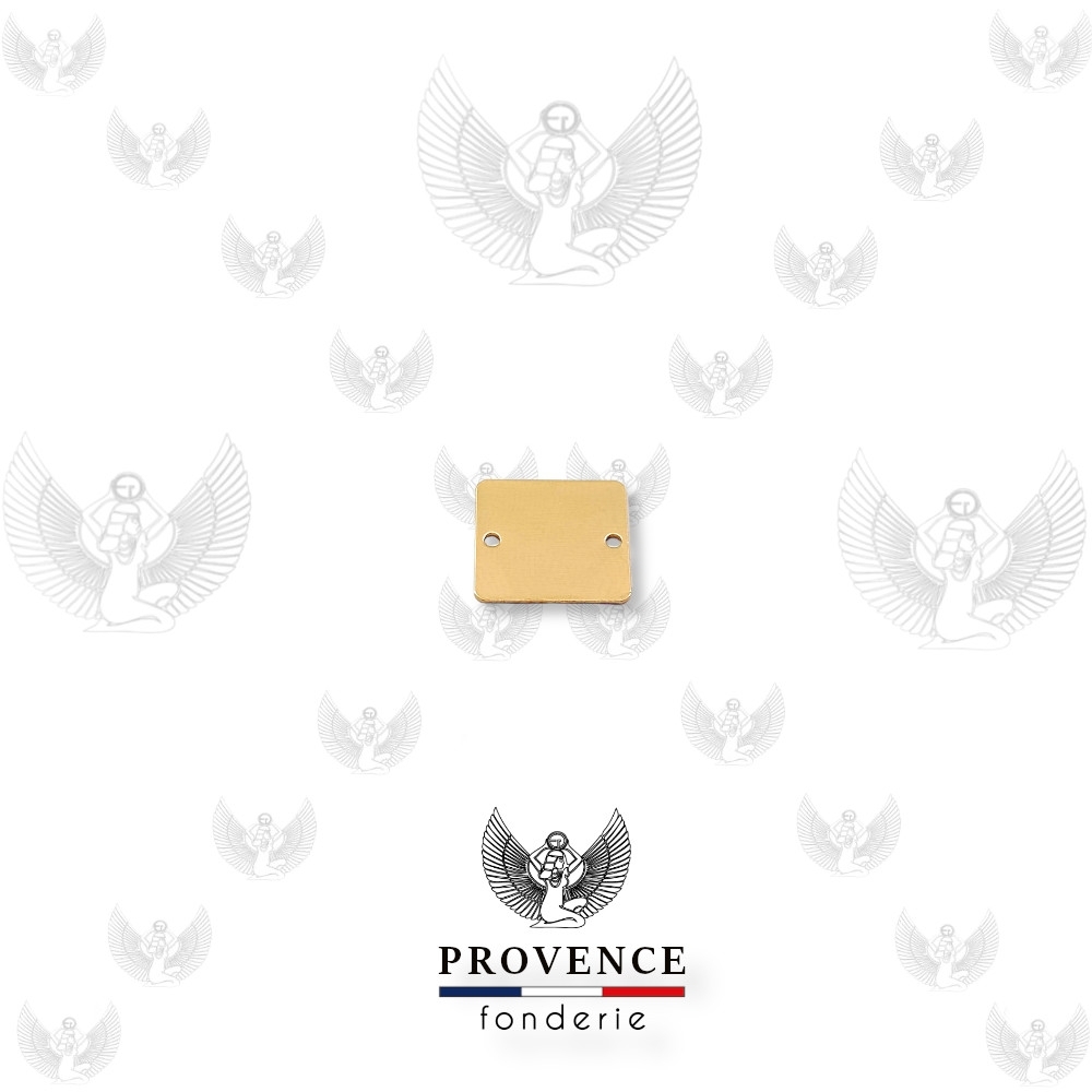 Médaille carré 5x5mm, 2 trous