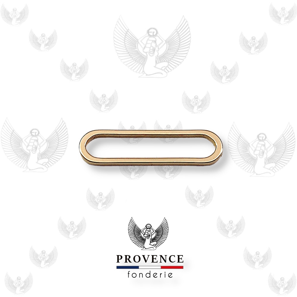 Anneau ovale 22x6mm, fil carré 1x1mm