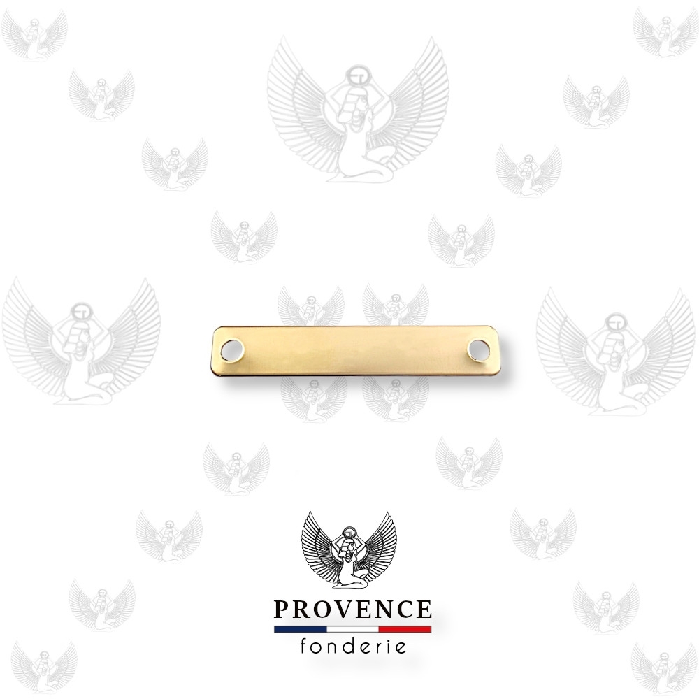 Médaille rectangle 30x5.5mm 2 trous