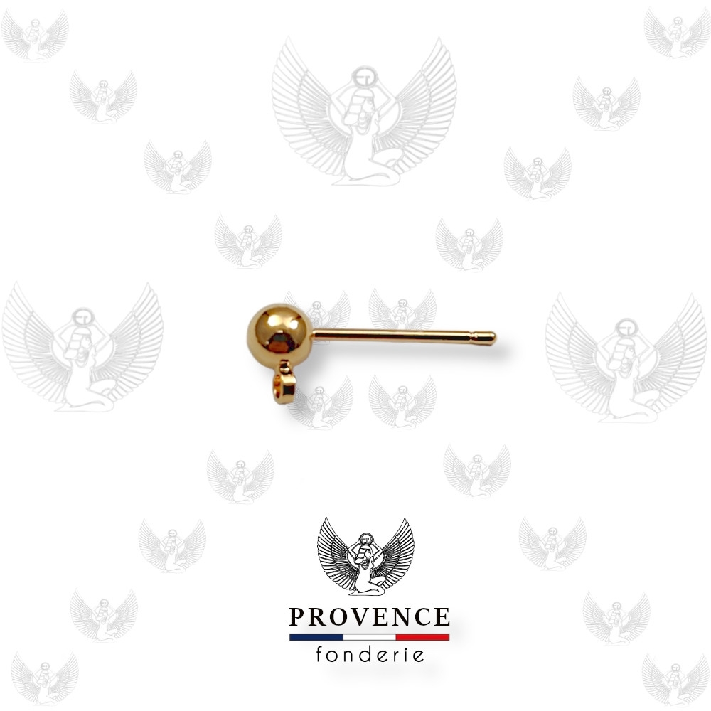 B.O tige avec boule Ø4mm et anneau intérieur Ø0.9mm