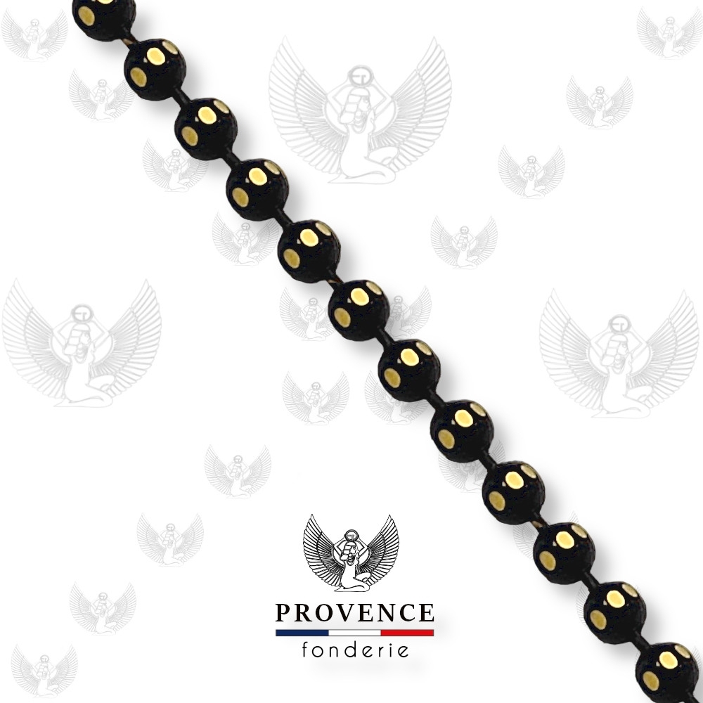 Chaîne boule limée Ø1.5mm colorée noire