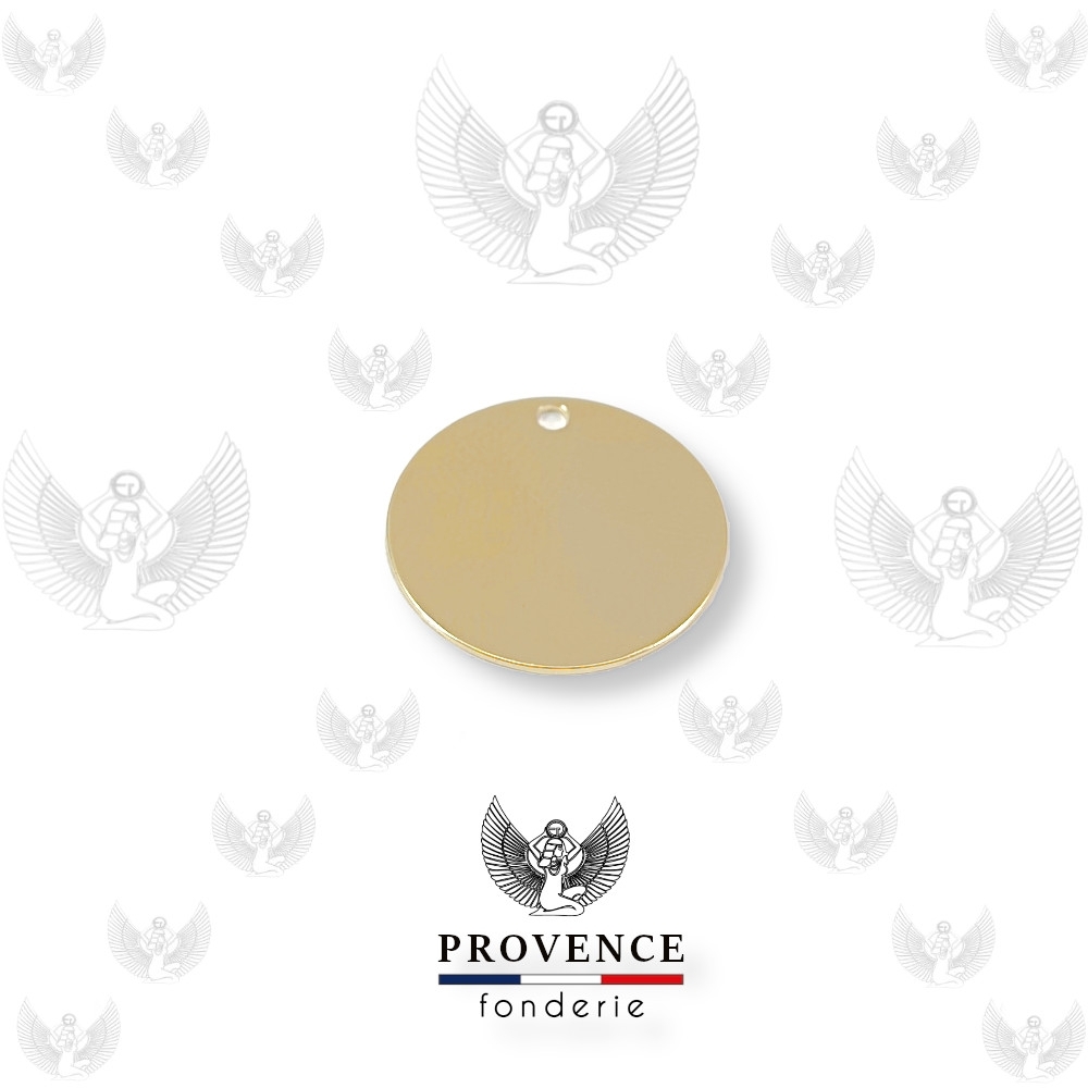 Médaille ronde Ø15mm, 1 trou